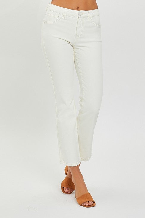 Risen Mid Rise Straight Crop Ankle Pants *Final Sale*