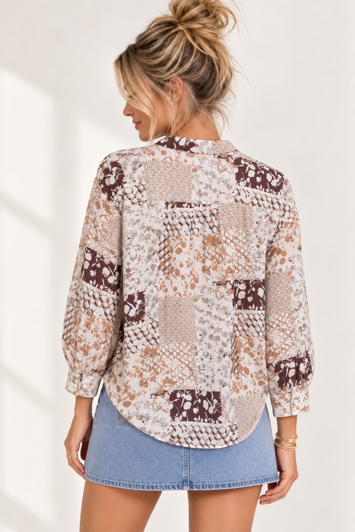 Autumn in Bloom Floral Blouse