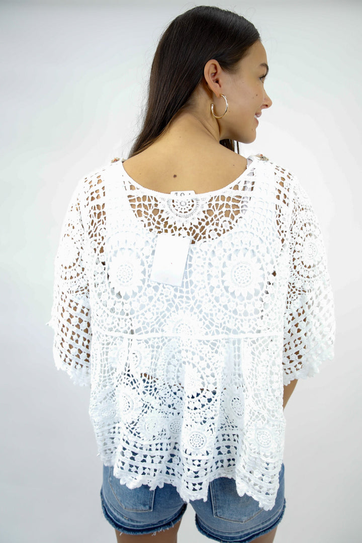 Seaside Muse Crochet Blouse