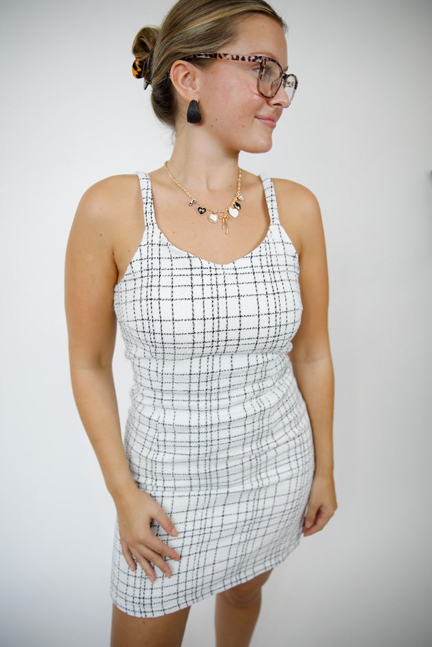 Checkmate Chic Mini Dress *Final Sale*