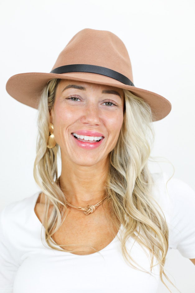 Wool Panama Hat - Modern Black Band