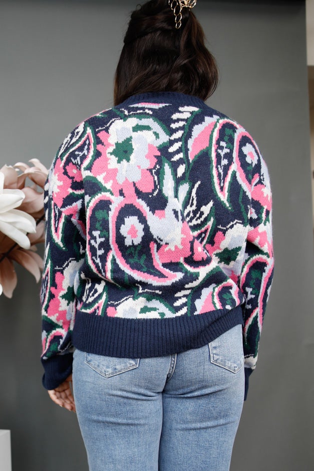 Blushing Botanica Knit Sweater