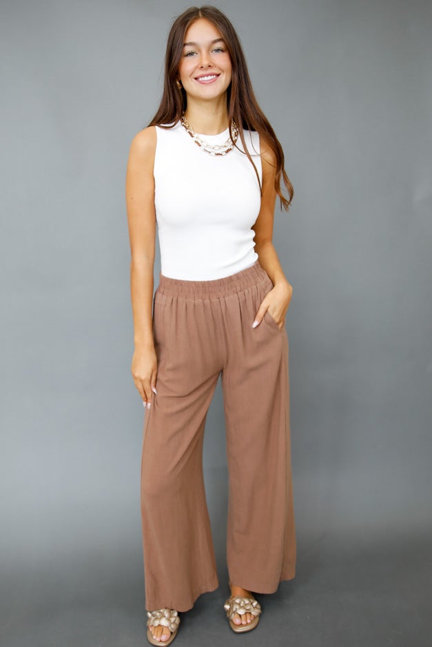 Seabreeze Linen Wide-Leg Pants