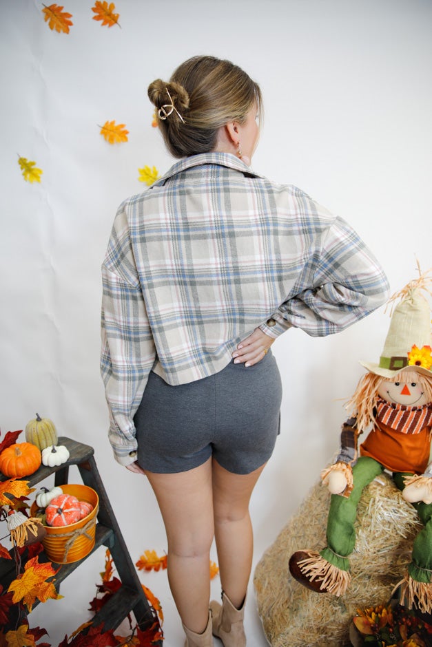 Harvest Edit Cropped Plaid Jacket *Final Sale*