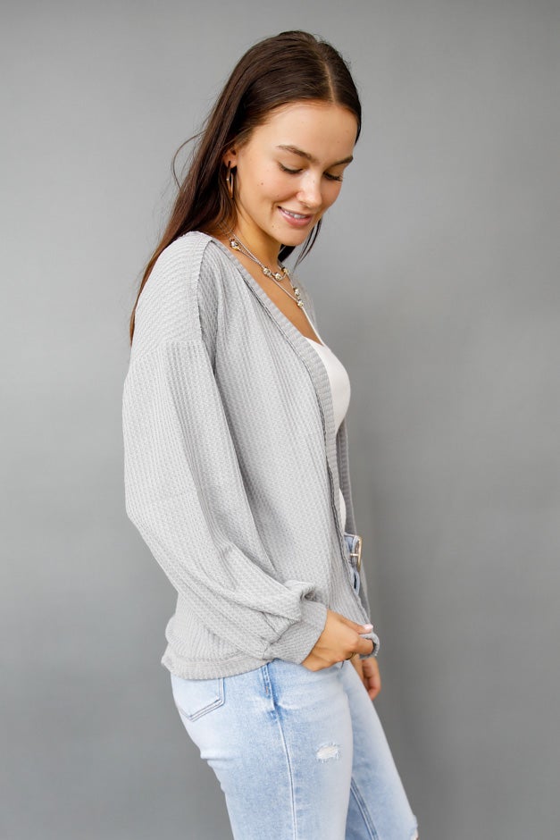 Cozy Waffle Knit Cardigan *Final Sale*