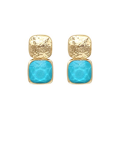 Hammered Drop Earrings