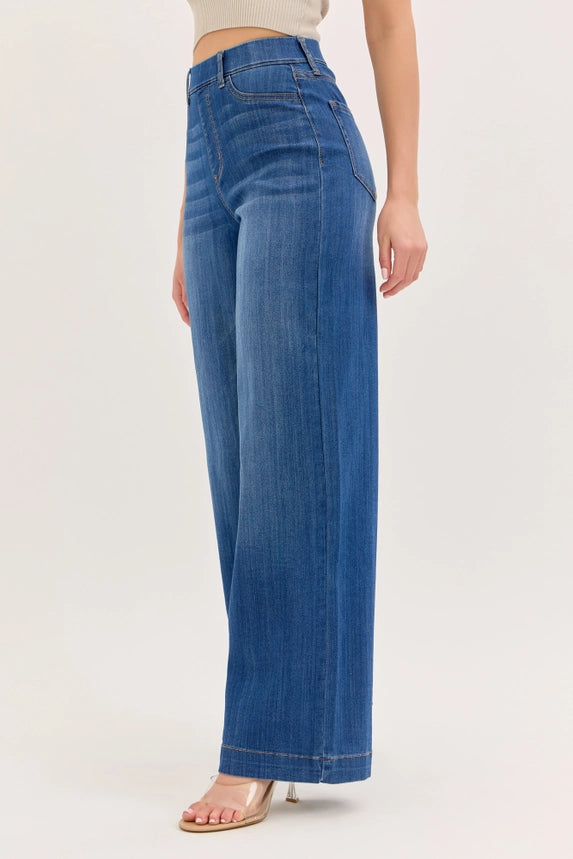 All Day Comfort Wide Leg Jeans Medium Wash