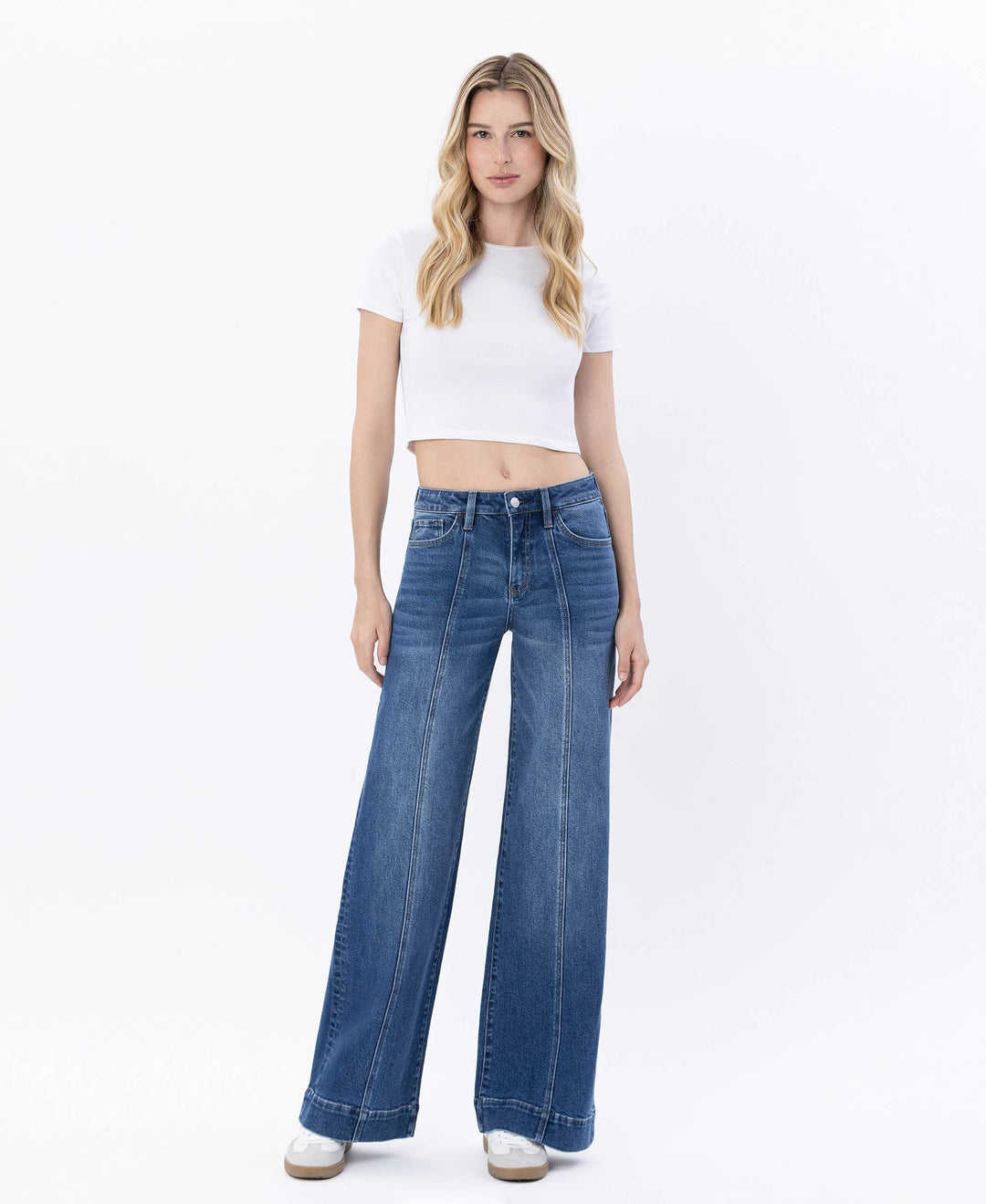 Polished Ease High Rise Wide Leg Trouser Jeans