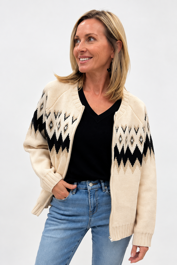 Fair and Cozy Zip Cardigan