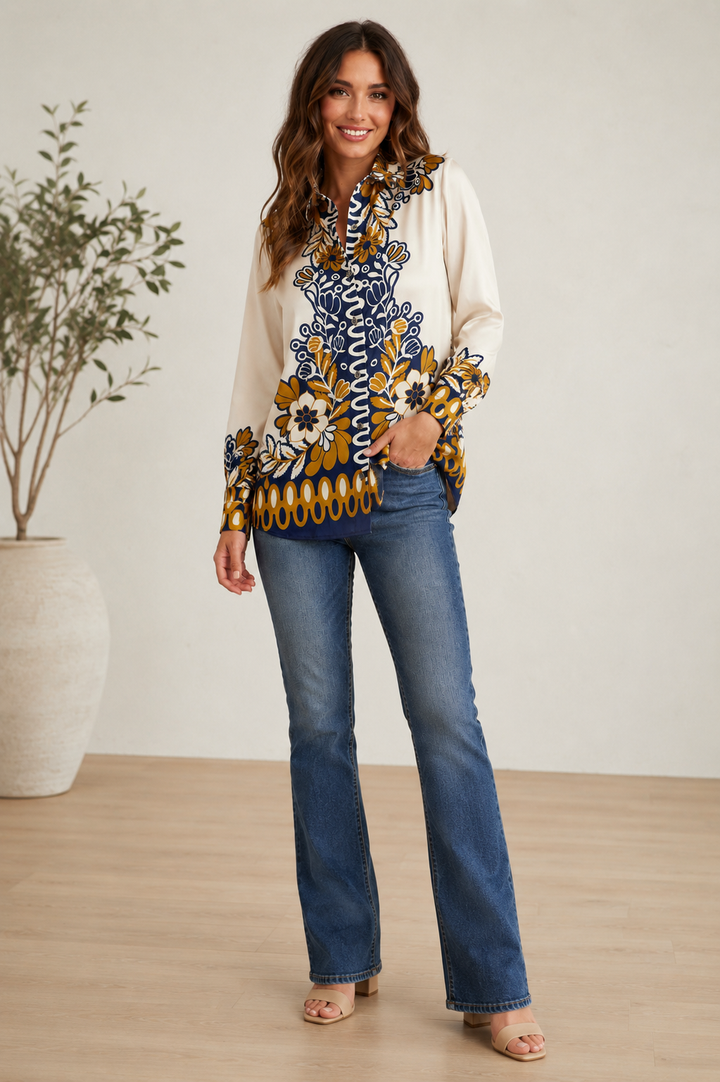 Bordering on Beautiful Blouse