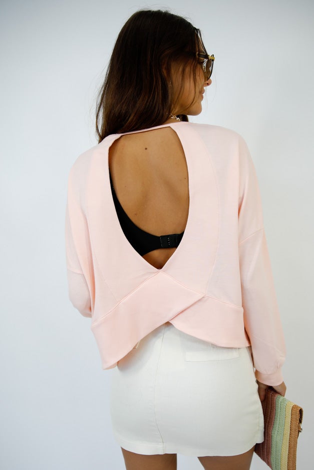 Open-Back Long Sleeve Top
