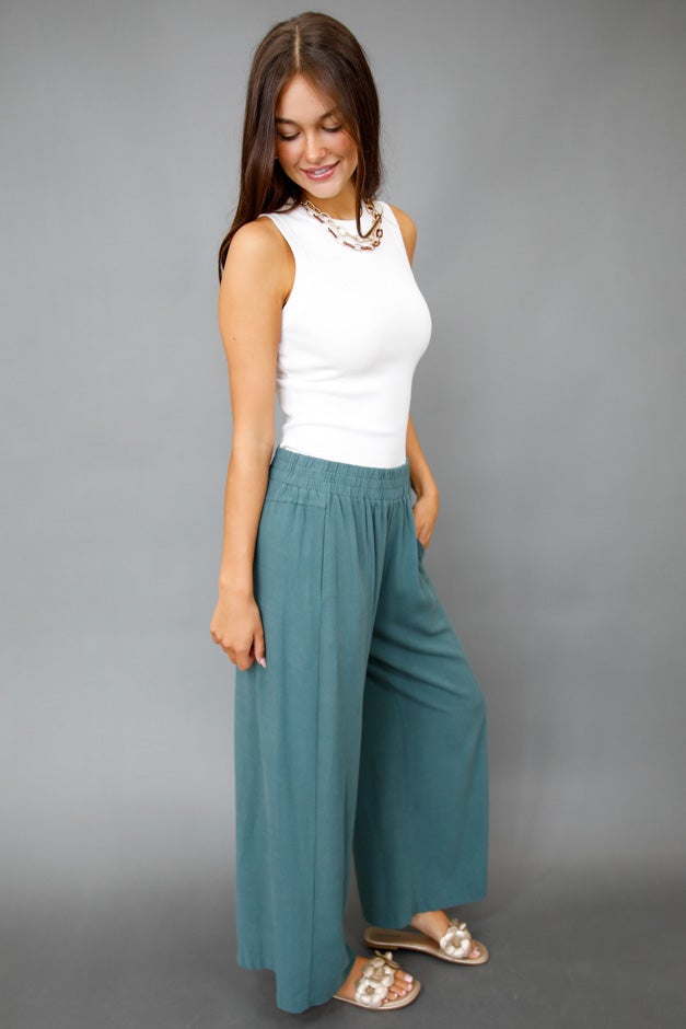 Seabreeze Linen Wide-Leg Pants