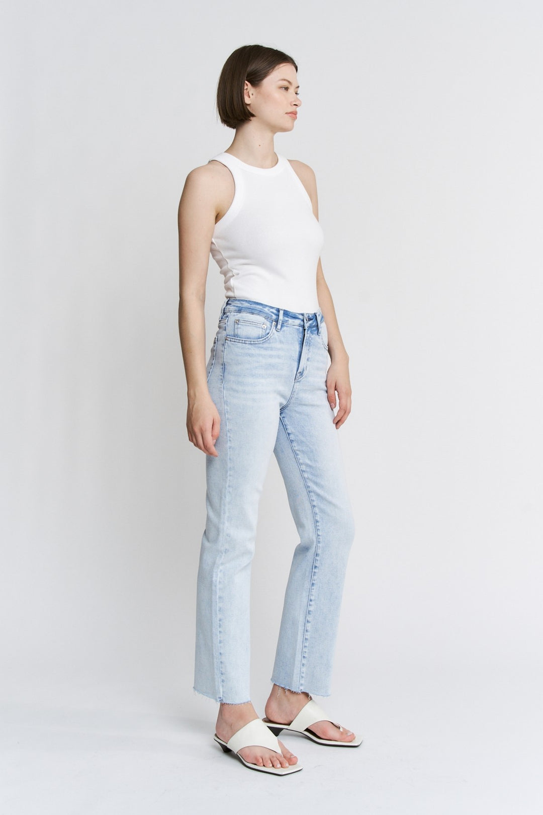 Cut It Close Raw Hem Jeans