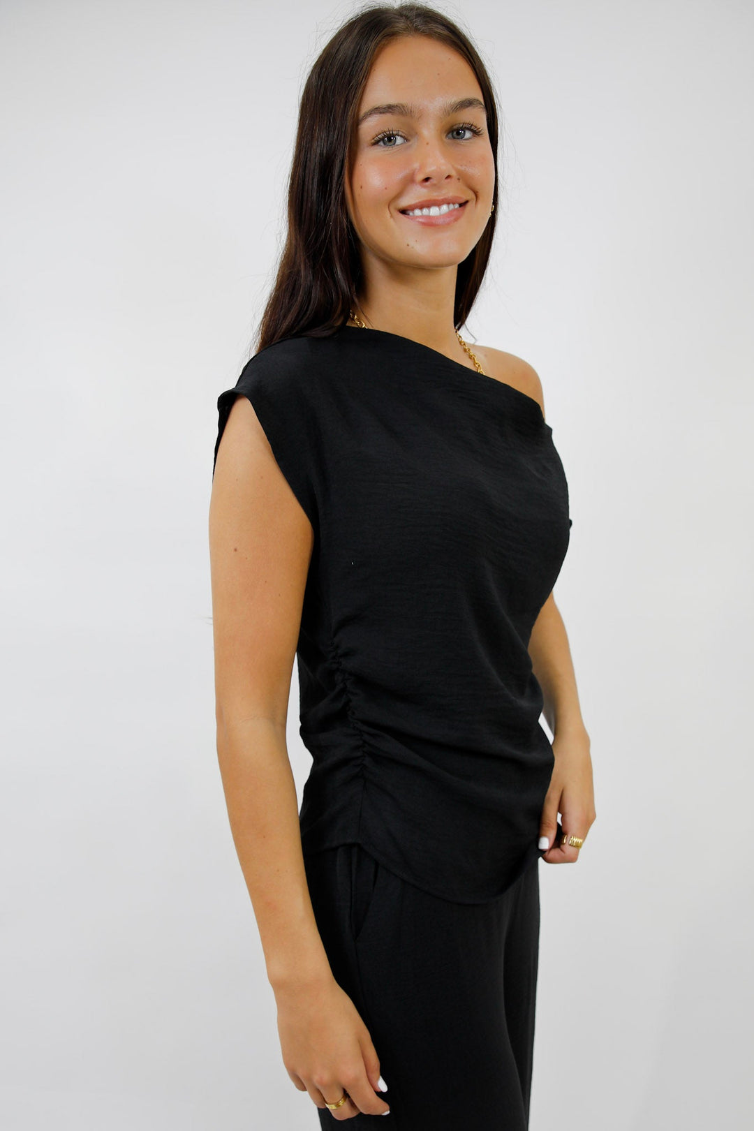 Simple Elegance Boat Neck Top