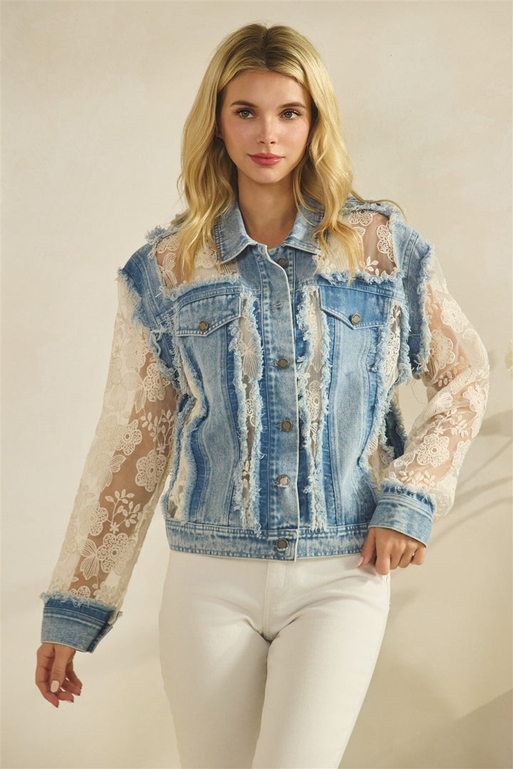 Soft Bloom Denim Jacket