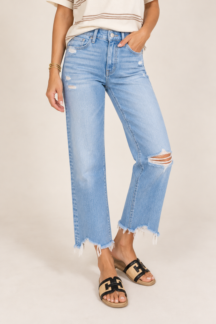 Amply Distressed Crop Jeans