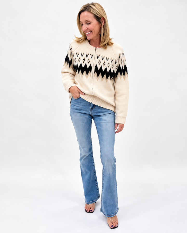 Fair and Cozy Zip Cardigan