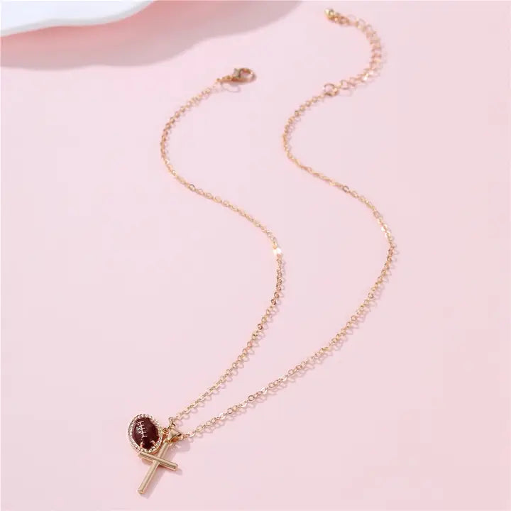 Faith and Football Gameday Necklace