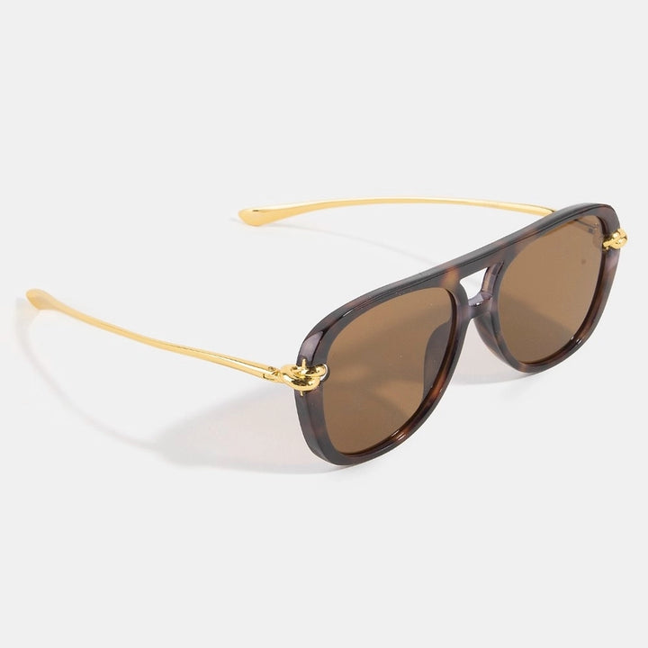 Knotted in Gold Aviator Sunglasses