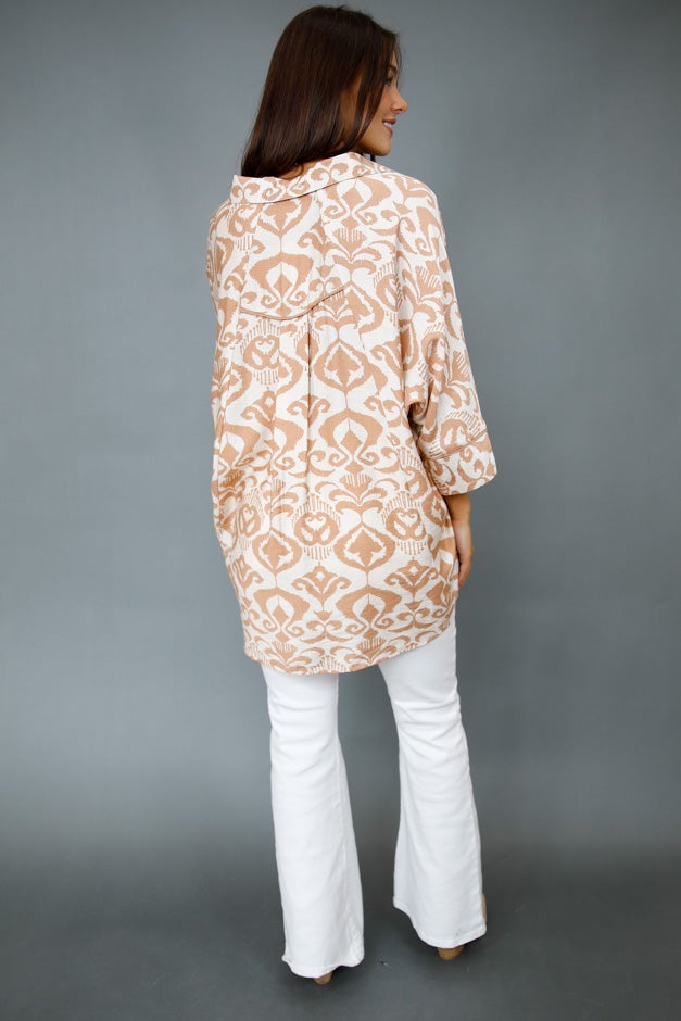Latte Mirage Oversized Blouse *Final Sale*