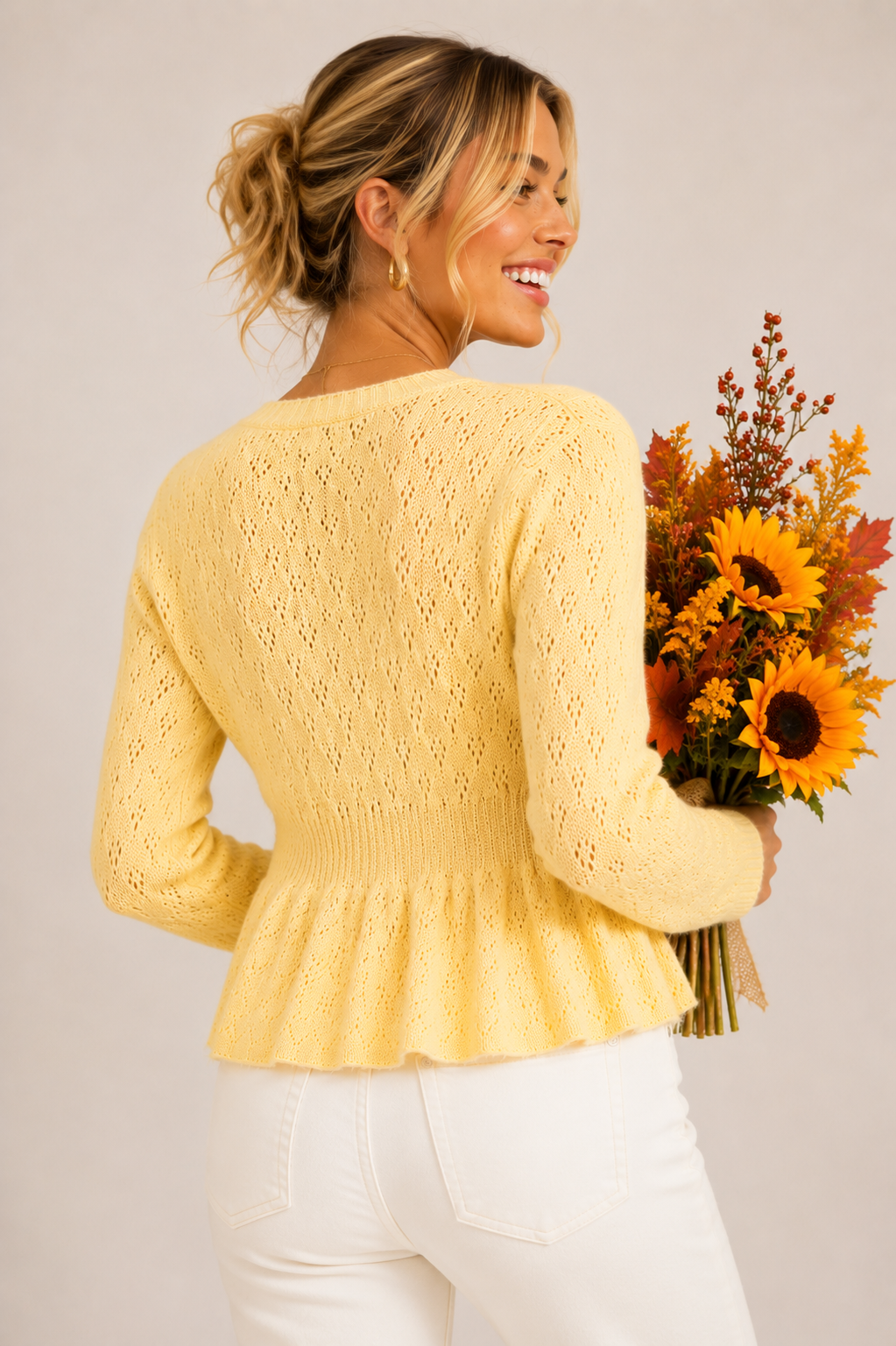 Sweetly Shaped Pointelle Cardigan