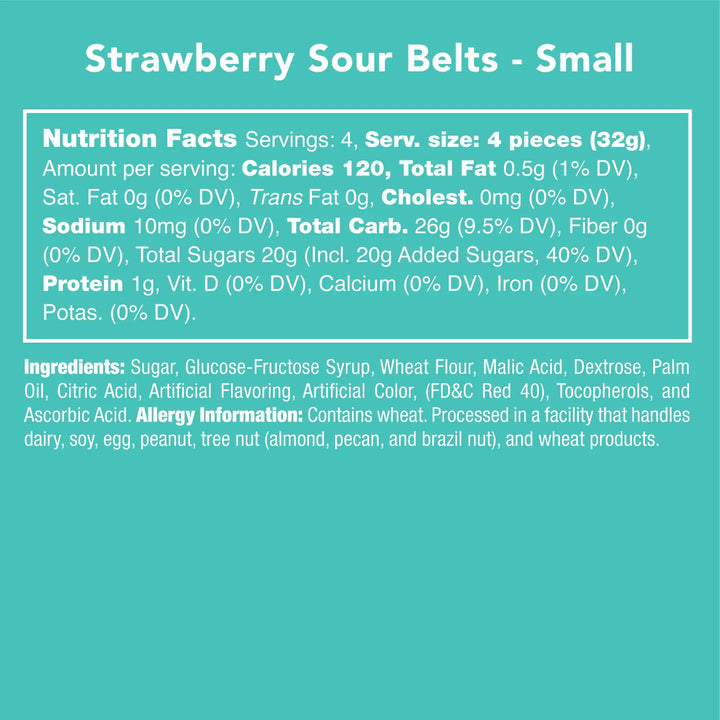 Strawberry Sour Belts - Candy Club *Final Sale*
