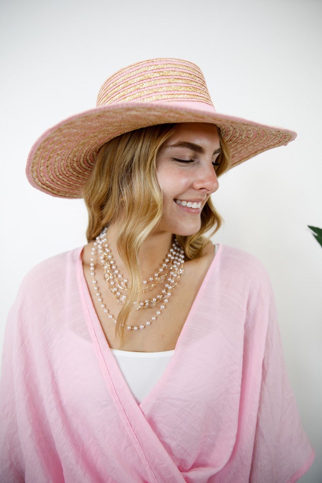 Malibu Stripe Boater Hat