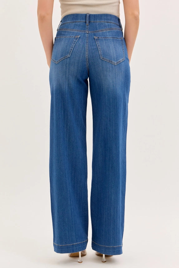 All Day Comfort Wide Leg Jeans Medium Wash