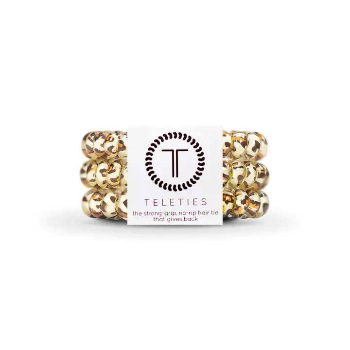 TELETIES Small Hair Ties - No-Rip, Strong Grip Hair Accessories (3-Pack)