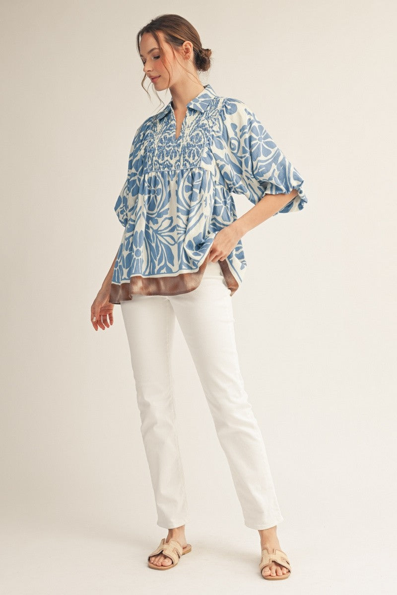 Blue Haven Textured Top