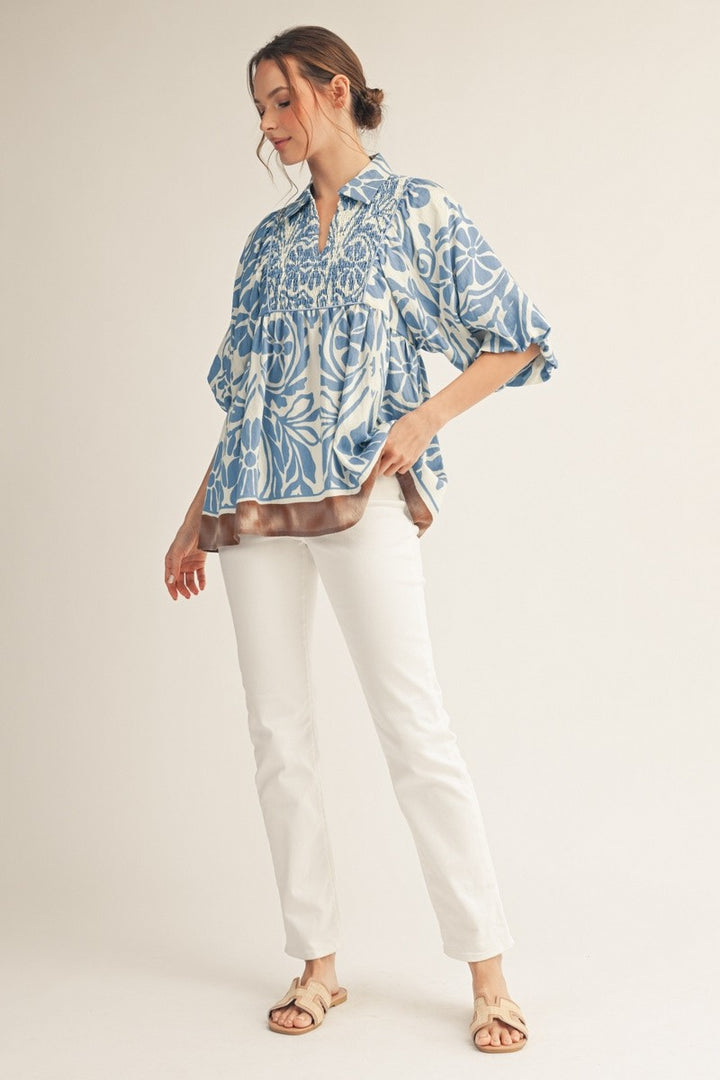 Blue Haven Textured Top