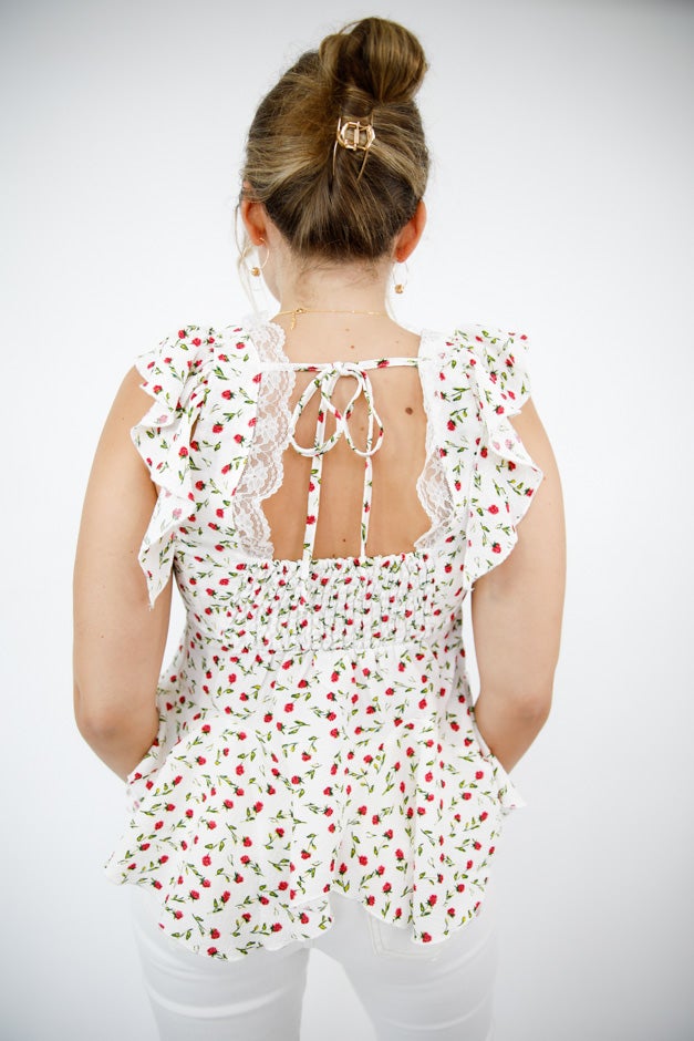 Rosé All Day Peplum Top *Final Sale*