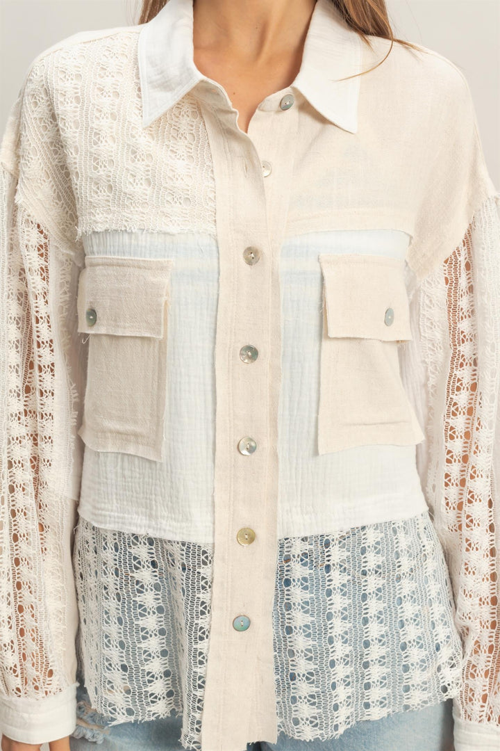 Heirloom Lace Button Up Top