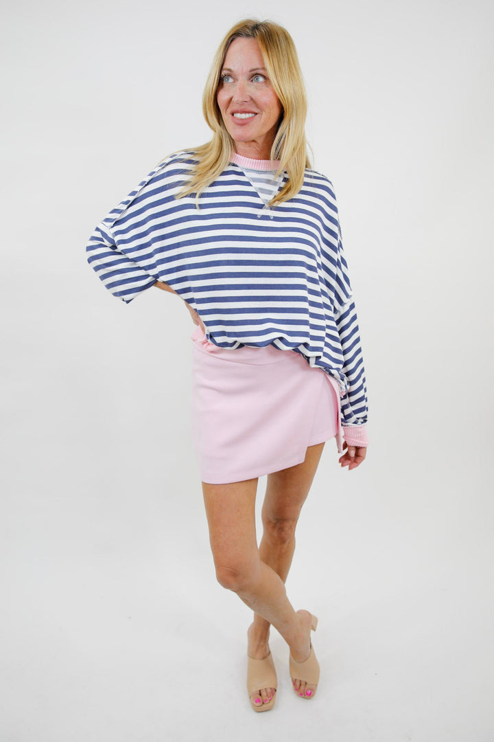 Cozy Stripe Darling Pullover