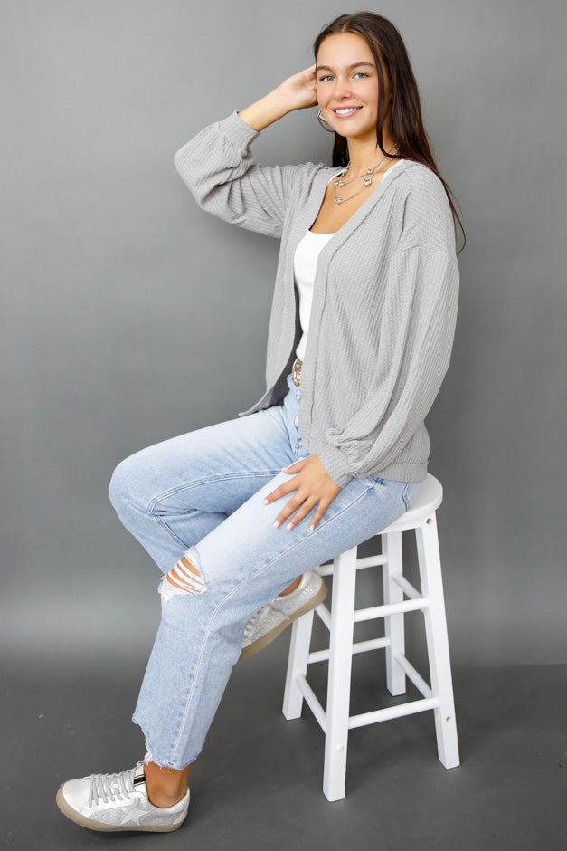 Cozy Waffle Knit Cardigan *Final Sale*