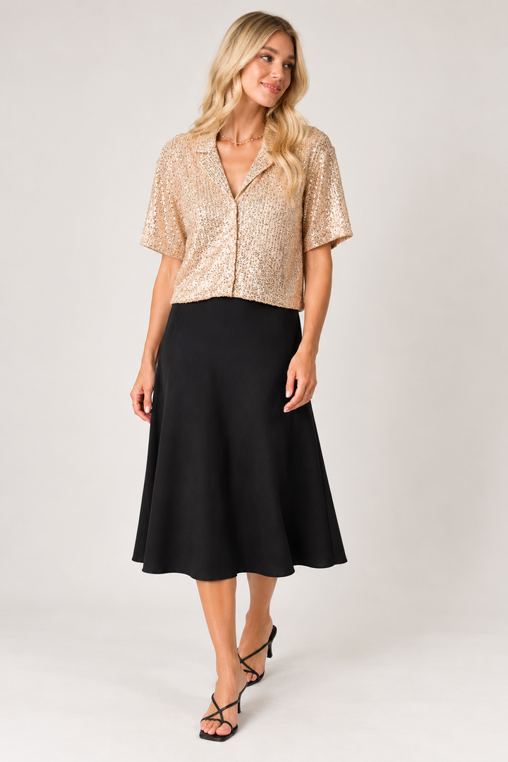 Shine All Night Sequin Top