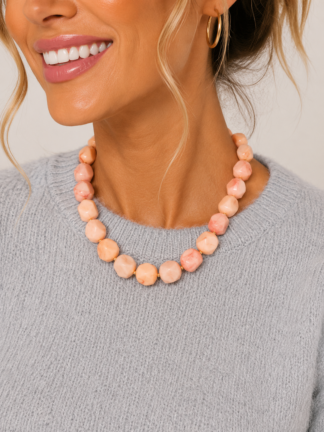 Marble Moment Beaded Necklace