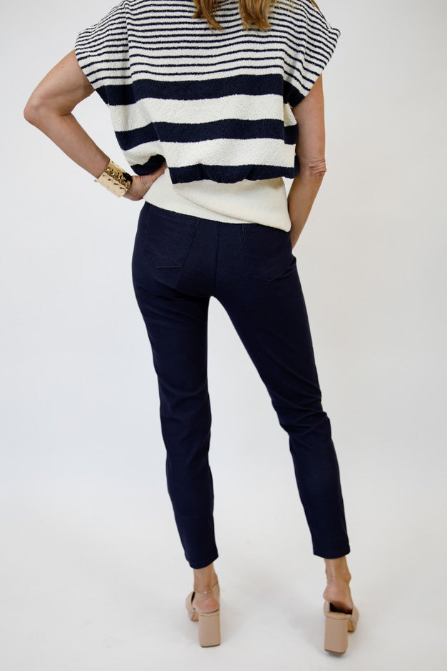 High-Waisted Sailor Skinny Pant