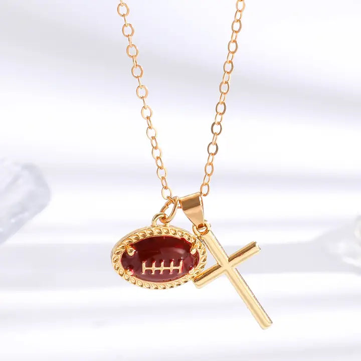 Faith and Football Gameday Necklace