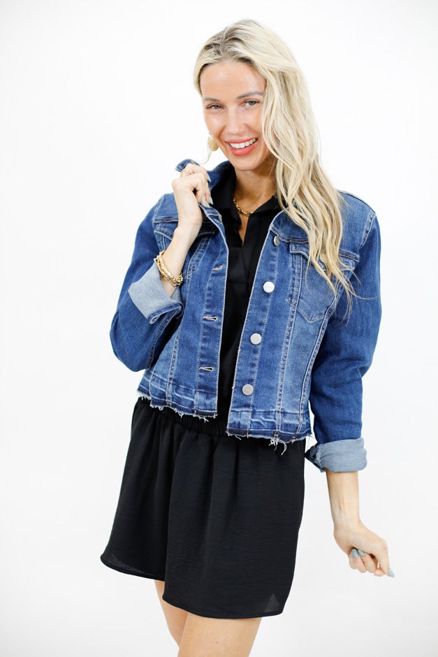 Fray Away Denim Jacket - Edgy Fit for Effortless Cool