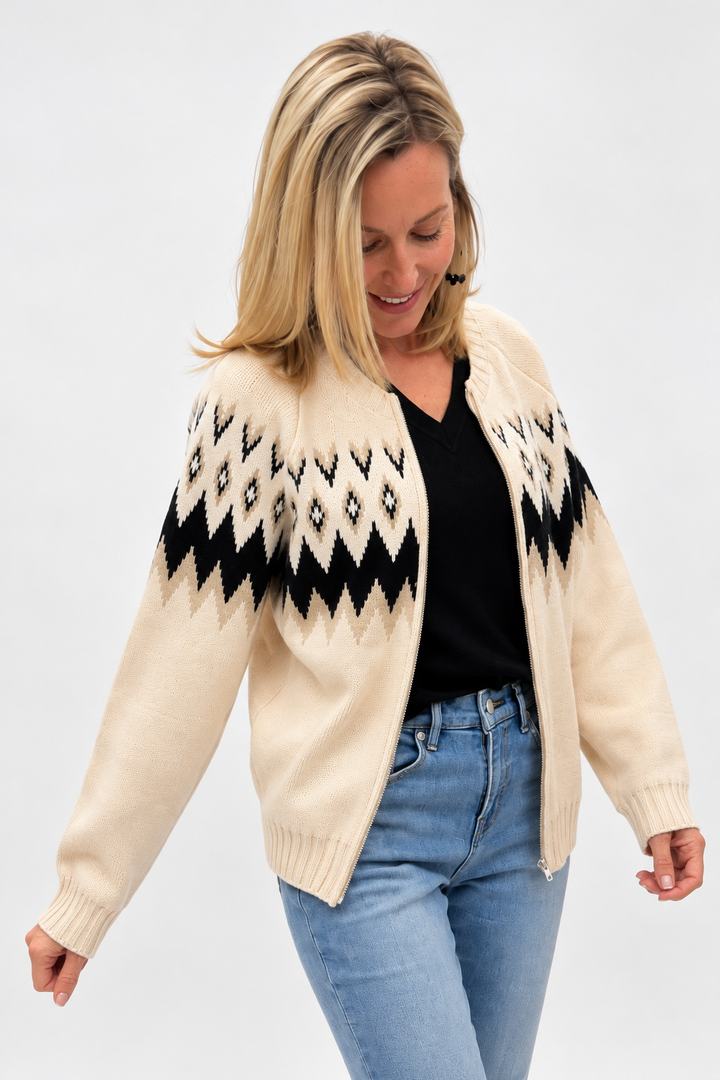 Fair and Cozy Zip Cardigan