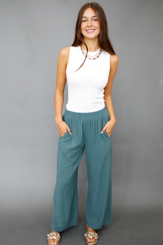Seabreeze Linen Wide-Leg Pants