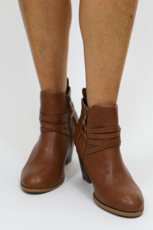 Buckle Up Booties with Side Zipper & Double Buckle Detail *Final Sale*