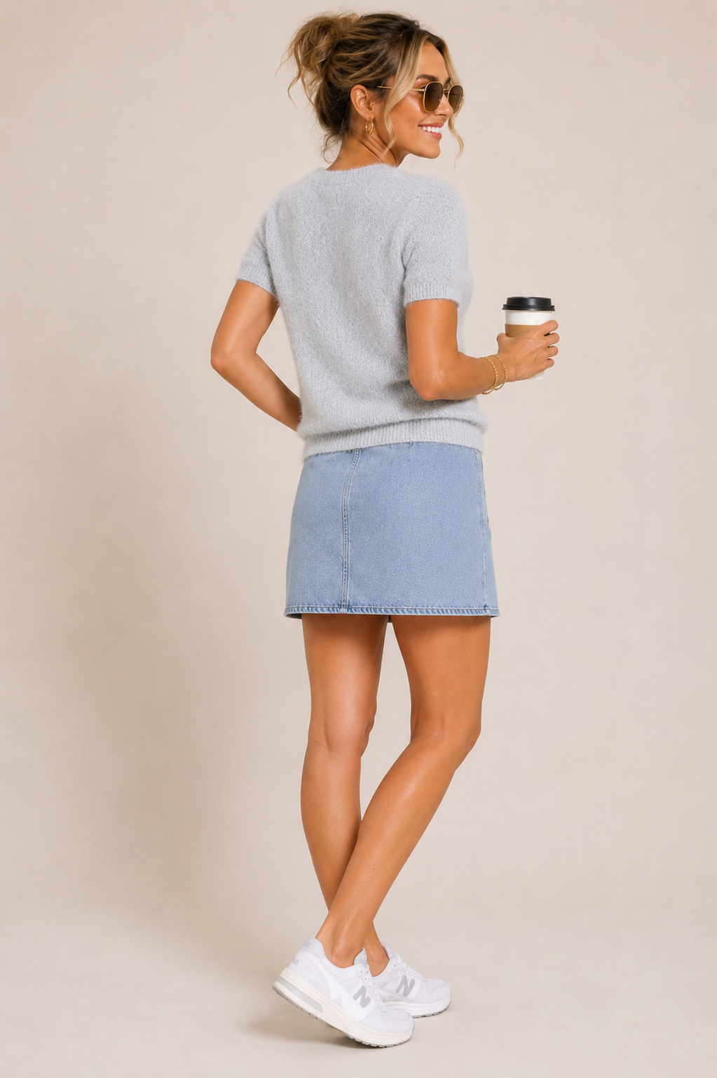 Stitched in Style Denim Mini Skirt