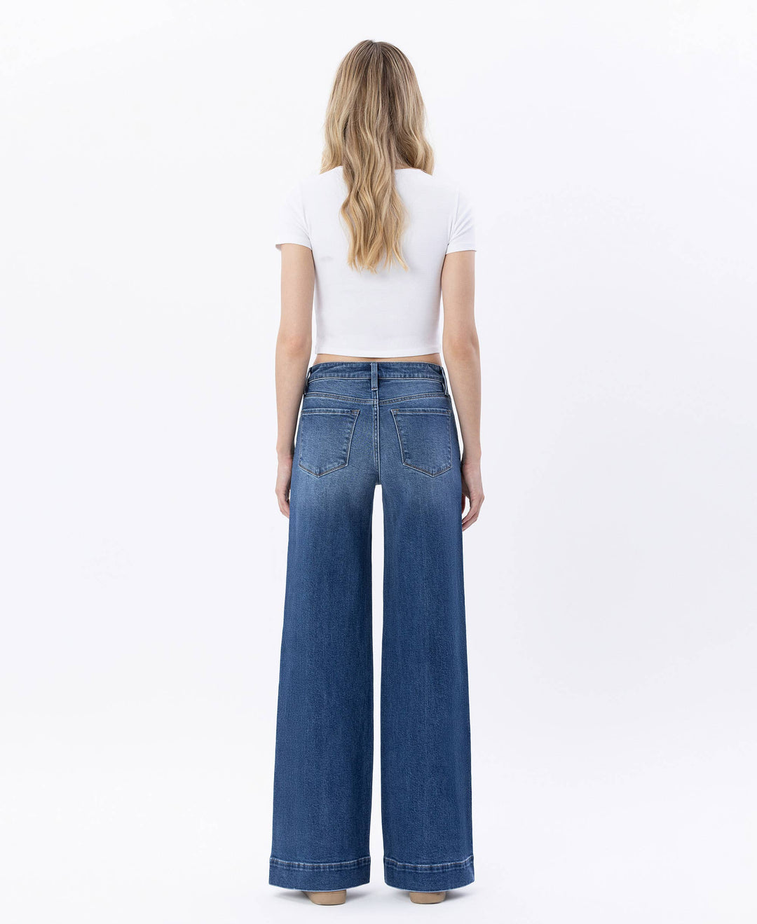 Polished Ease High Rise Wide Leg Trouser Jeans