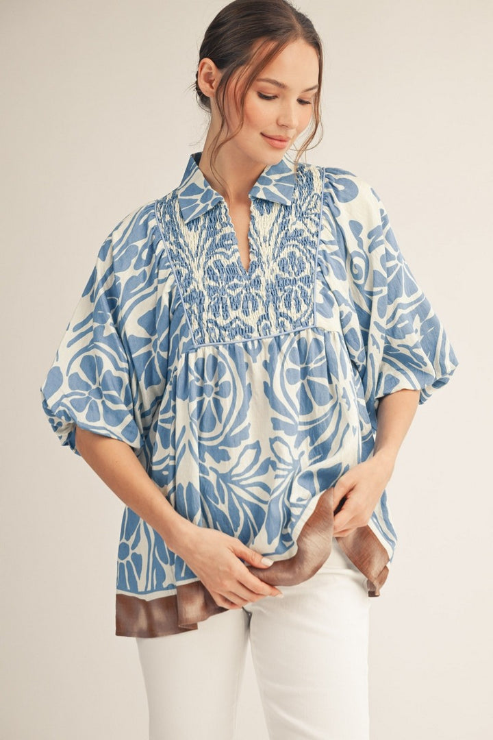 Blue Haven Textured Top