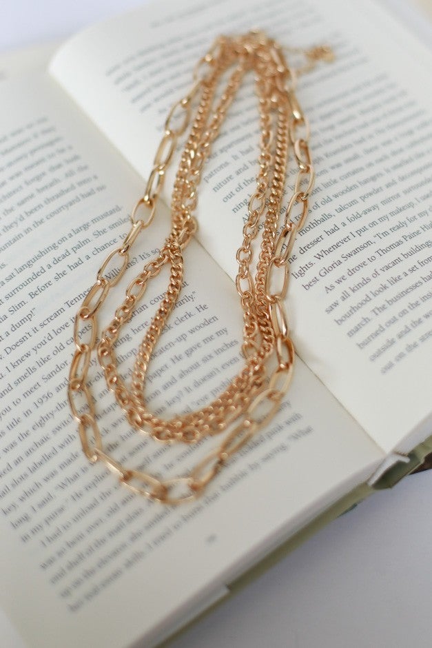 3 Layered Gold Chain Necklace