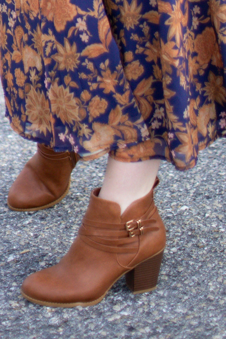 Buckle Up Side Zipper Bootie